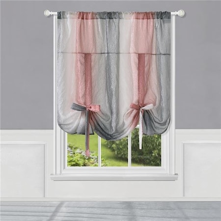 Achim Importing Achim OMTU63BH06 Ombre Window Curtain Tie Up Shade - 50 x 63 in. - Blush OMTU63BH06